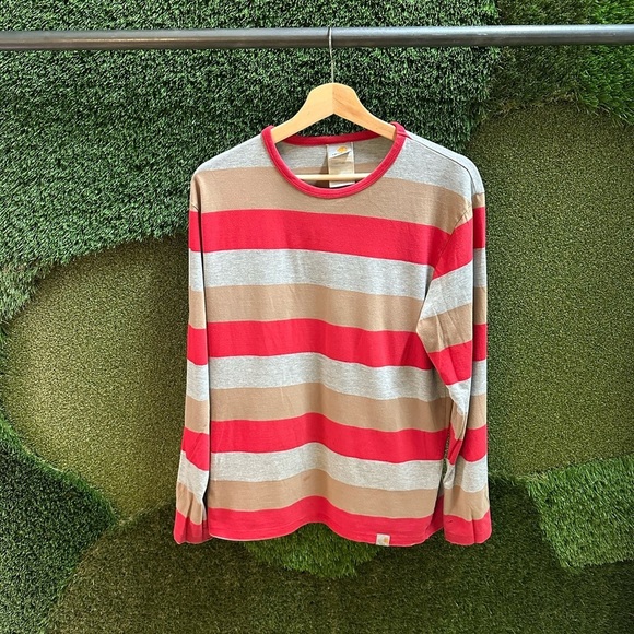 Vintage Carhartt Striped Long Sleeve T-shirt Large - Picture 1 of 7